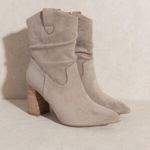 Gray Mavis Bootie